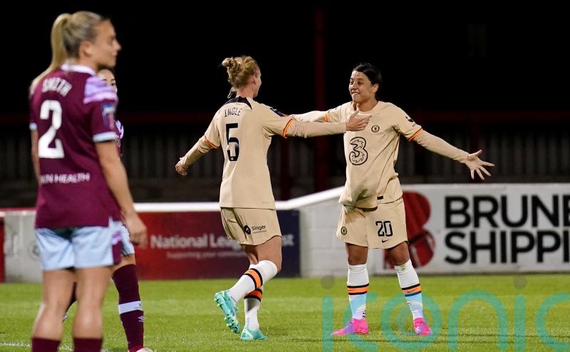 Chelsea go top of WSL table after thrashing West Ham