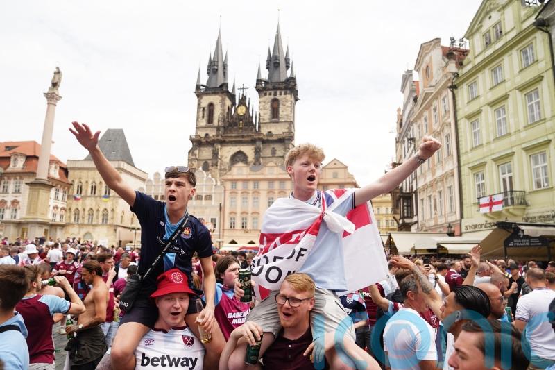 I might miss flight home if West Ham win European title, says fan in Prague