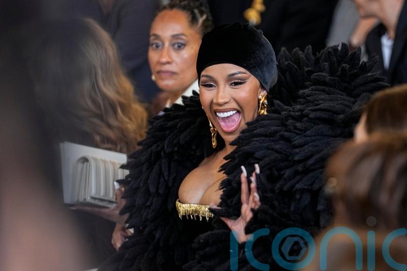 Cardi B and Tracee Ellis Ross sit front row at Schiaparelli show in Paris