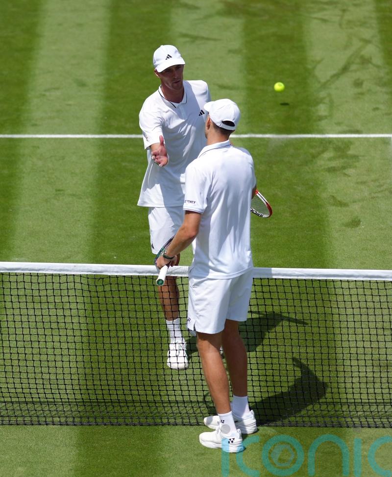 Jan Choinski’s Wimbledon run ended by former doubles partner Hubert Hurkacz