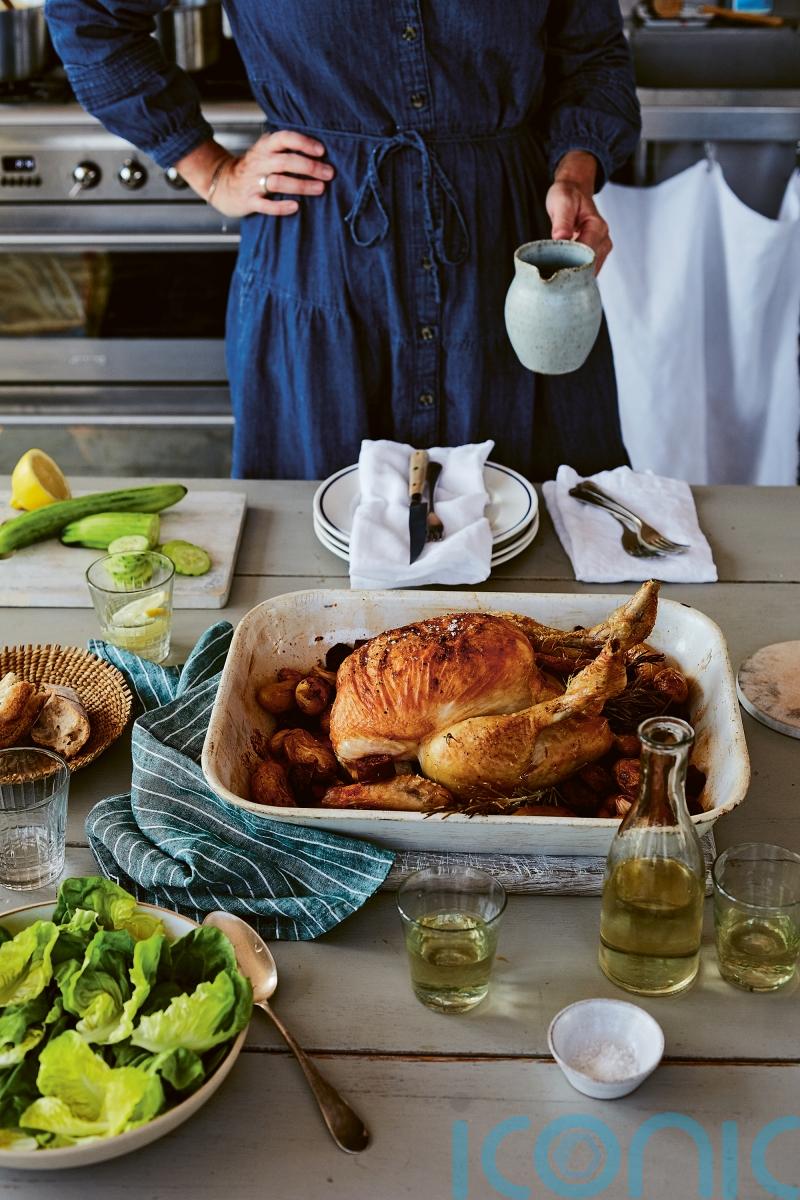 Emily Scott’s roast chicken with chorizo, garlic and rosemary