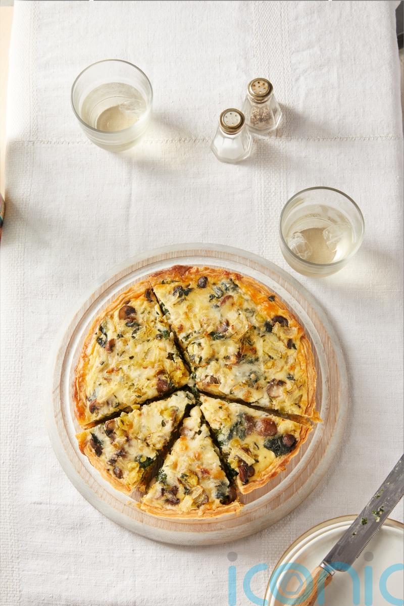 Hermine Dossou’s spinach and mushroom quiche