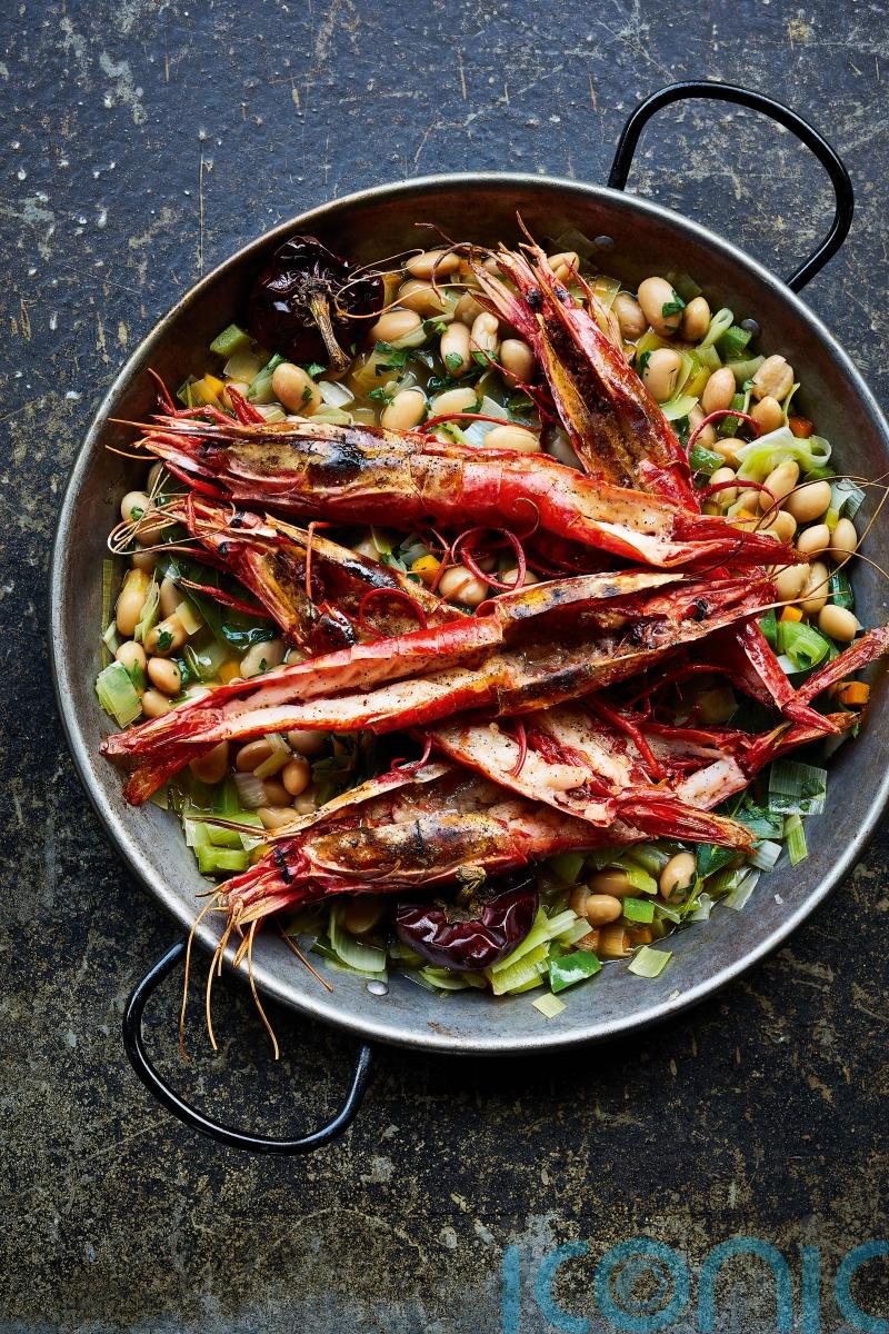 James Martin’s Valencia beans and red prawns recipe