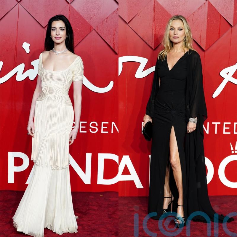 Anne Hathaway and Kate Moss among best-dressed stars at the Fashion Awards