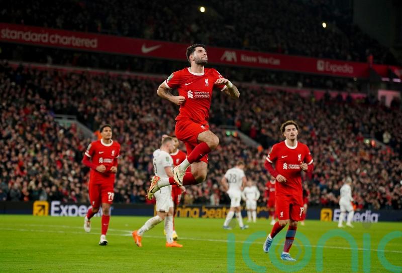 Liverpool hit five against West Ham to reach Carabao Cup semi-finals