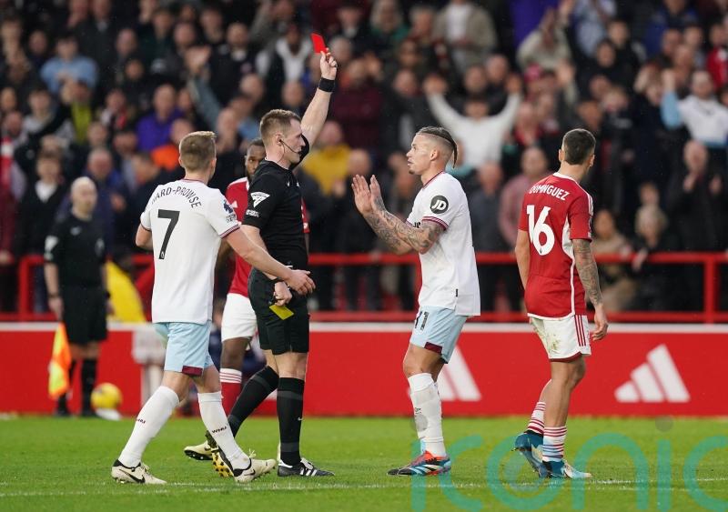 West Ham’s Kalvin Phillips hopes red card at Forest marks end of run of bad luck