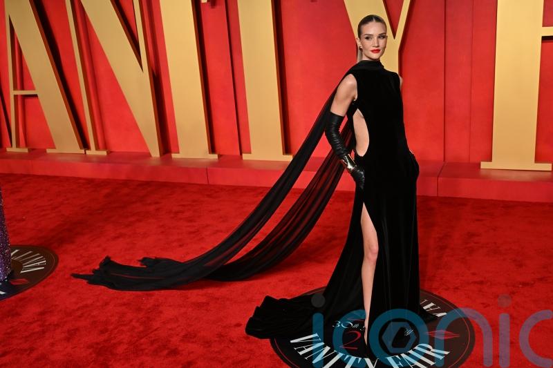 Rosie Huntington-Whiteley sets the all-black trend at the 2024 Vanity Fair Oscars after-party