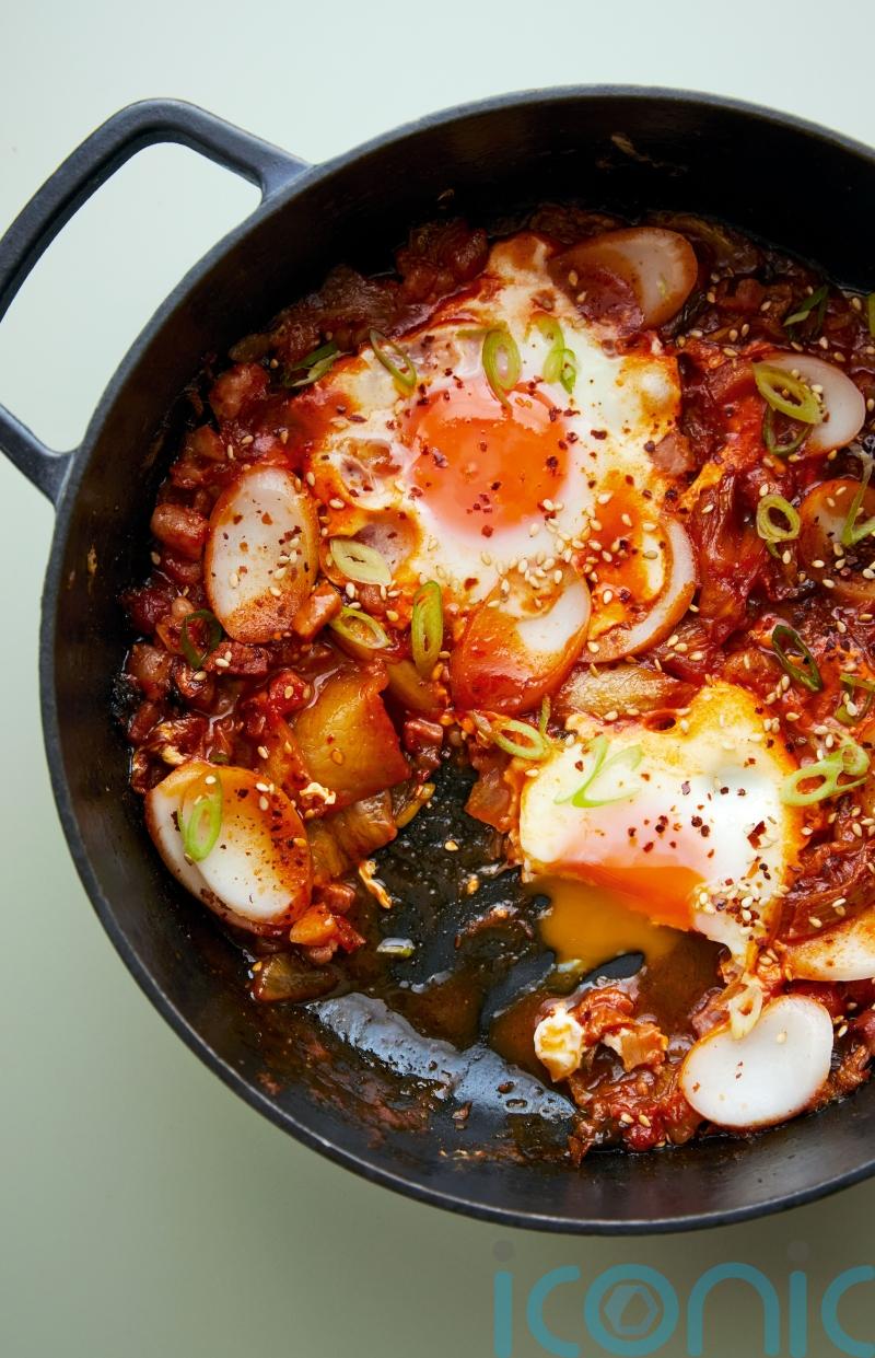 Ed Smith’s kimchi and gochujang skillet eggs recipe