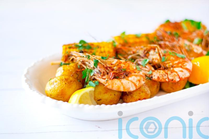 Air fryer Cajun prawns recipe