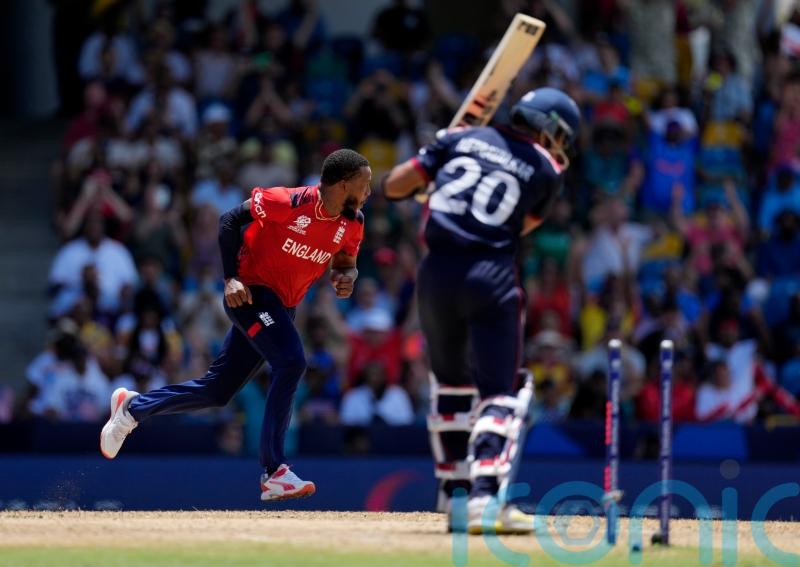 Chris Jordan takes England’s first men’s T20 hat-trick to limit USA to 115