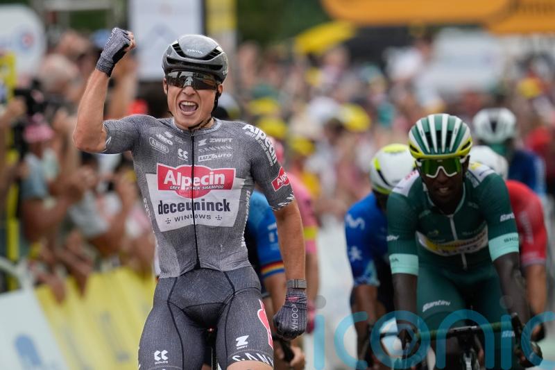 Jasper Philipsen sprints to first stage victory of this year’s Tour de France
