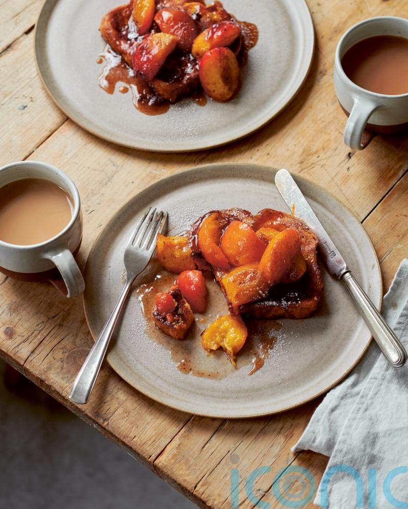 Paul Ainsworth’s French toast with vanilla-glazed peaches recipe