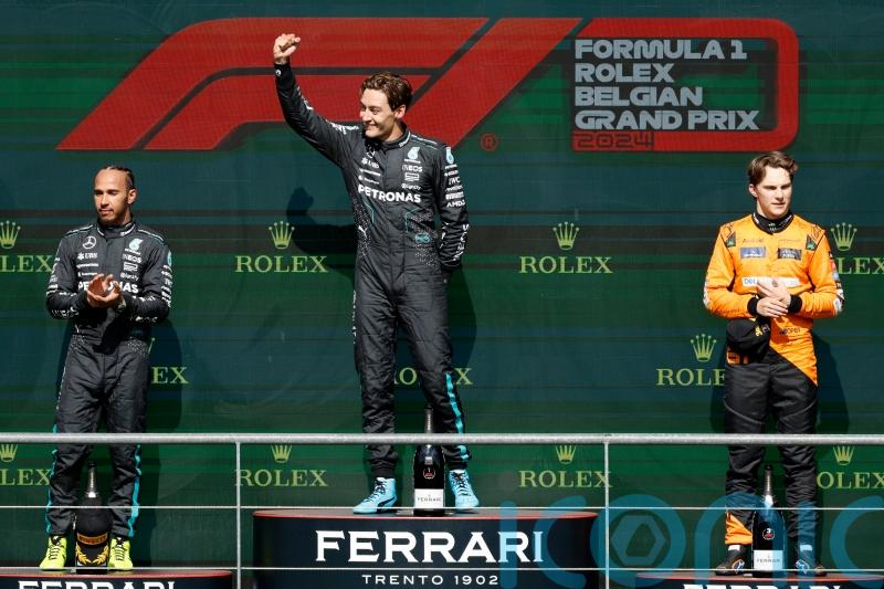 George Russell’s Belgian GP win under threat after car found to be underweight