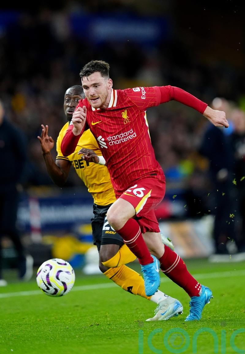 Arne Slot expects Liverpool’s Andrew Robertson to be back in training on Monday