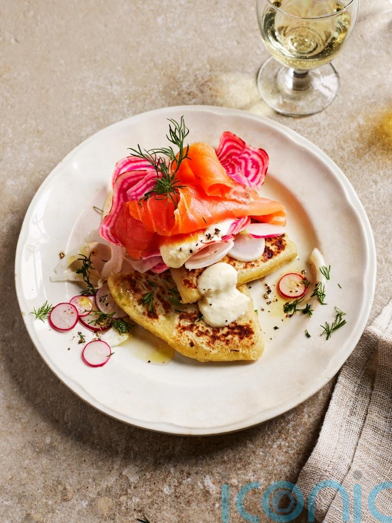 Rick Stein’s tattie scones with smoked salmon and beetroot