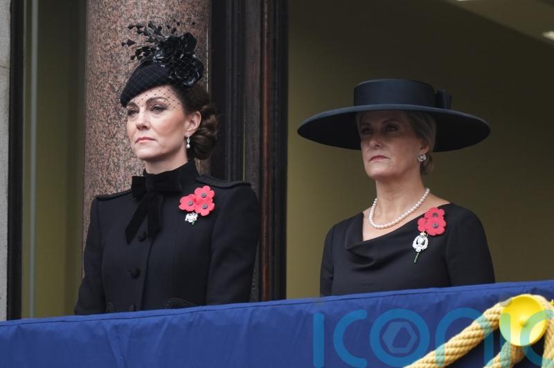 Princess of Wales pays tribute in military-style dress coat at Remembrance service