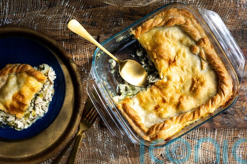 Leftover turkey and watercress pie recipe
