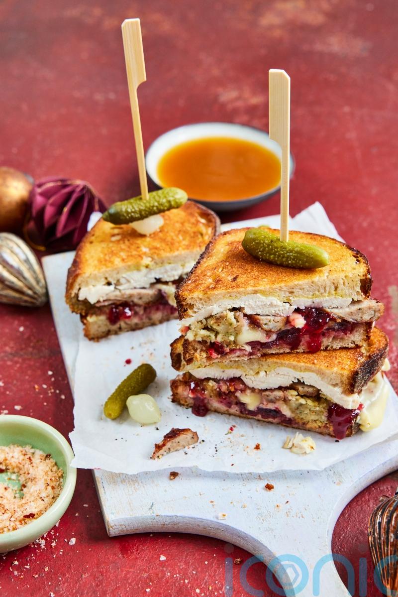 Loaded leftover Christmas toastie recipe