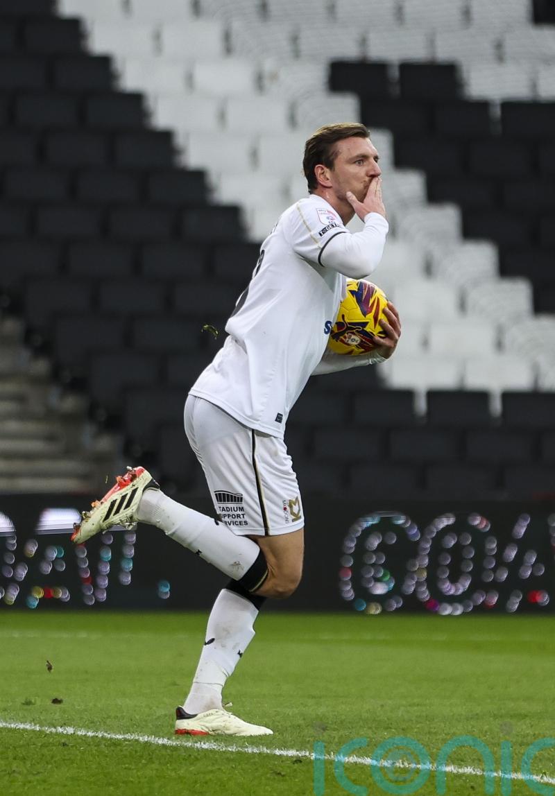 Alex Gilbey’s late goal gives MK Dons victory and means heartbreak for Harrogate