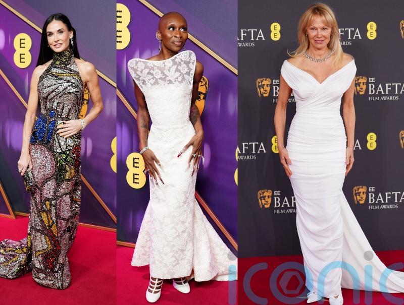 Demi Moore goes maximalist while Cynthia Erivo and Pamela Anderson pare it back at the Baftas