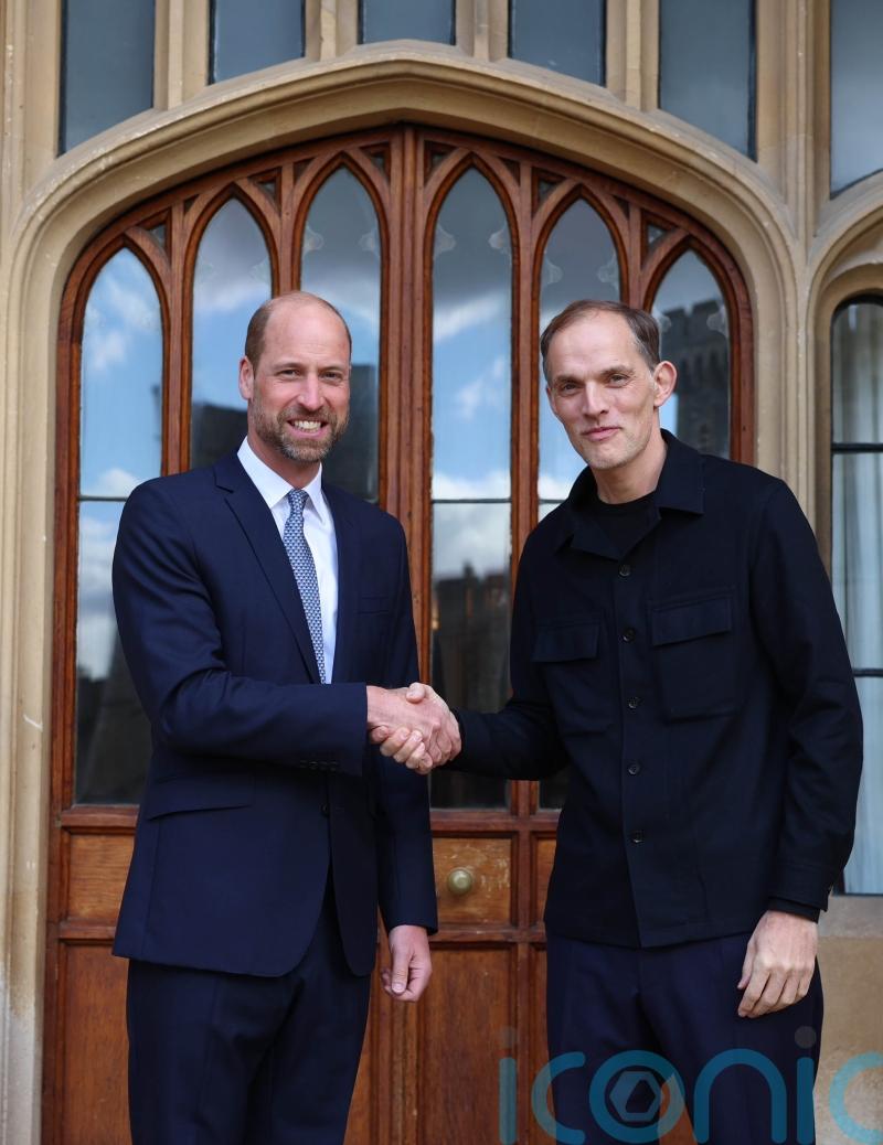 William greets Three Lions’ boss Tuchel at Windsor Castle to hear future plans