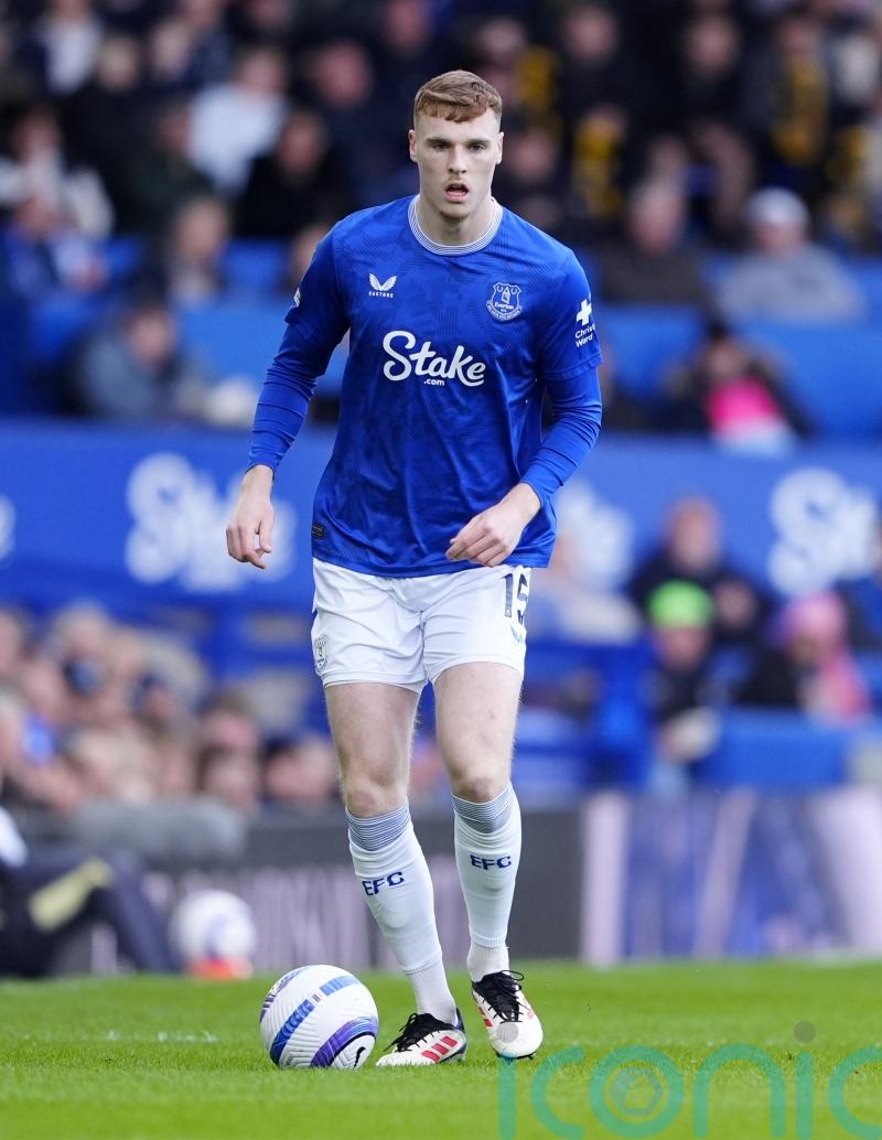 Late Jake O’Brien header earns Everton a draw at home to West Ham
