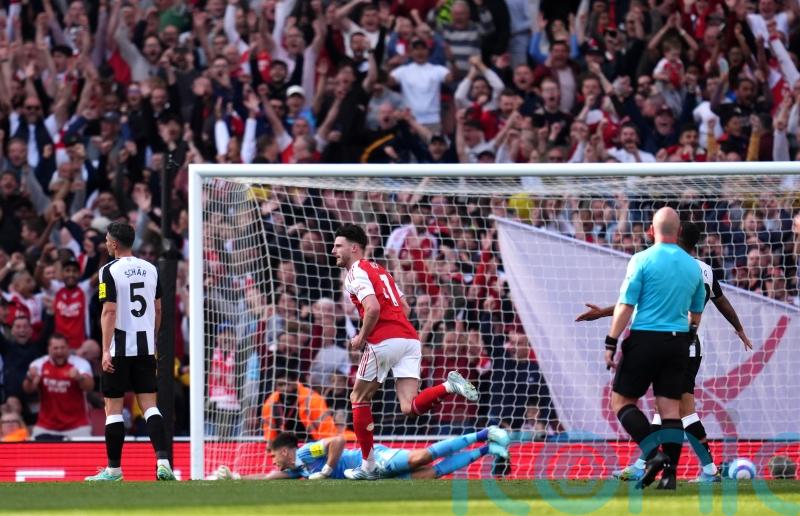 Declan Rice’s stunning strike secures Arsenal’s Champions League place