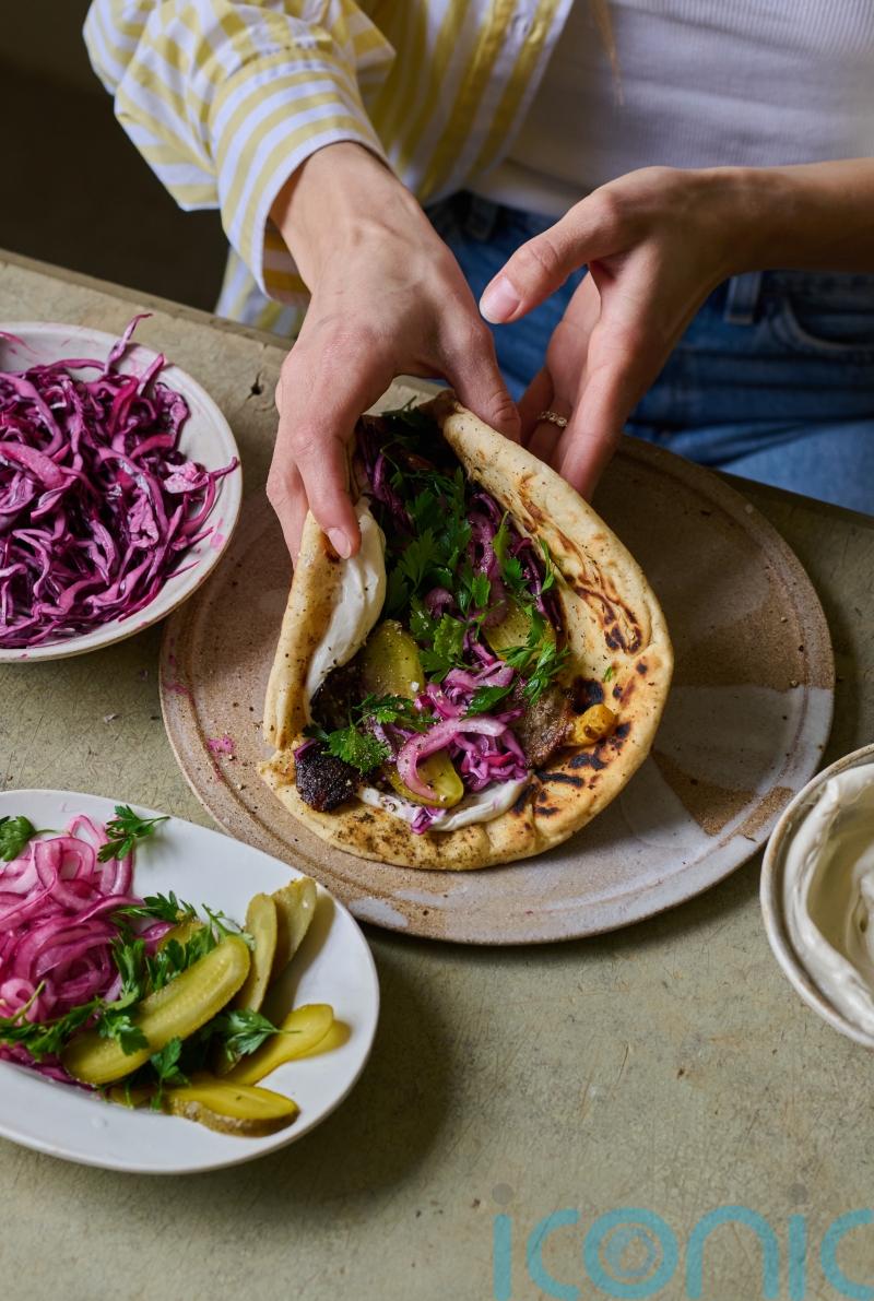 Natalia Rudin&rsquo;s shawarma mushroom flatbreads recipe