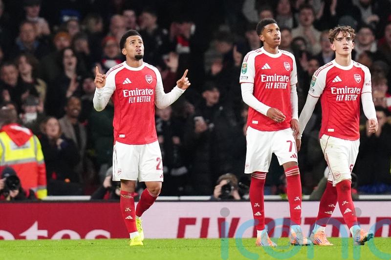 Ethan Nwaneri and Bukayo Saka on target as Arsenal beat Brighton in Carabao Cup