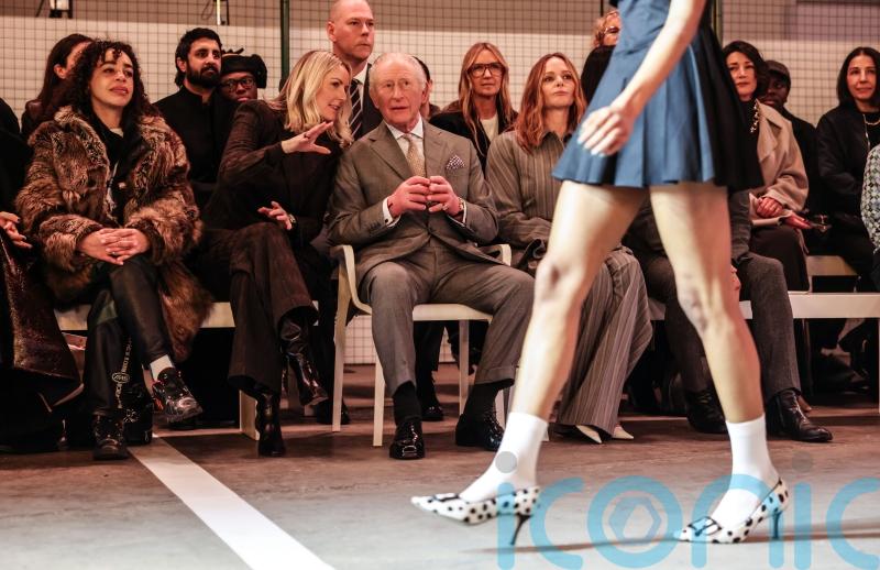 King Charles III sits front row at Tolu Coker show at London Fashion Week