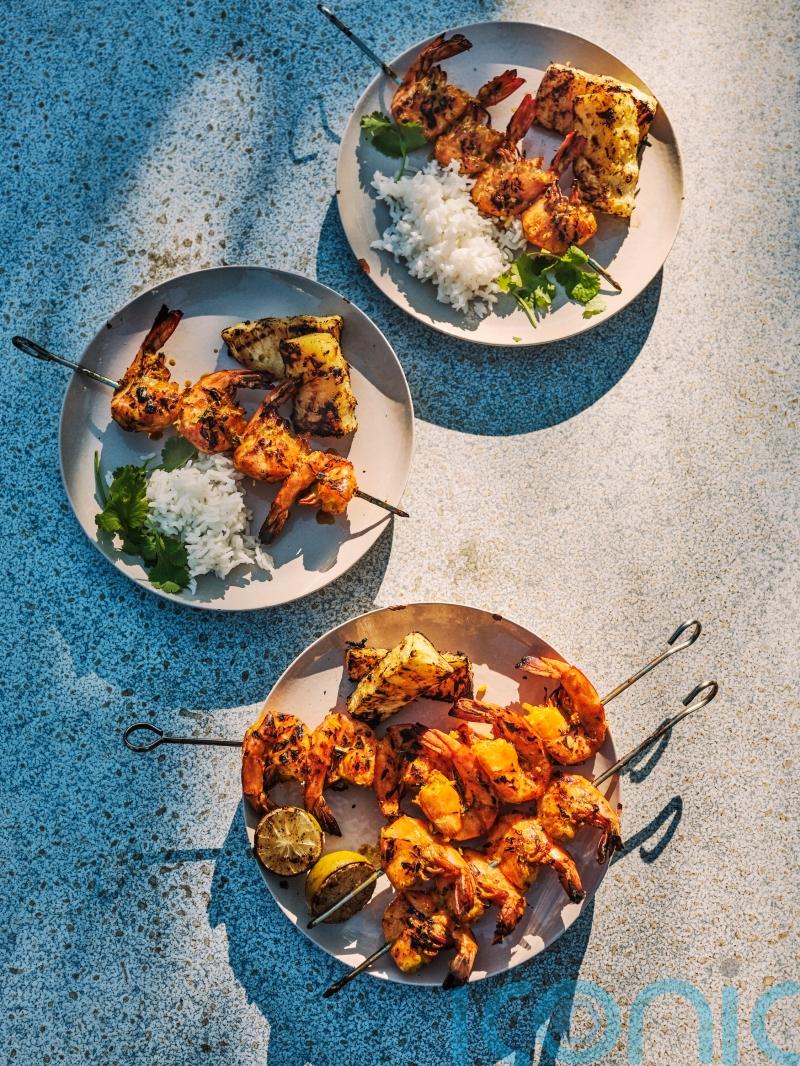 How to make Jim Moore&rsquo;s Gold Coast-style coconut and lime shrimp skewers