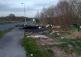 Remains of burnt out caravan left on footpath in Edenderry