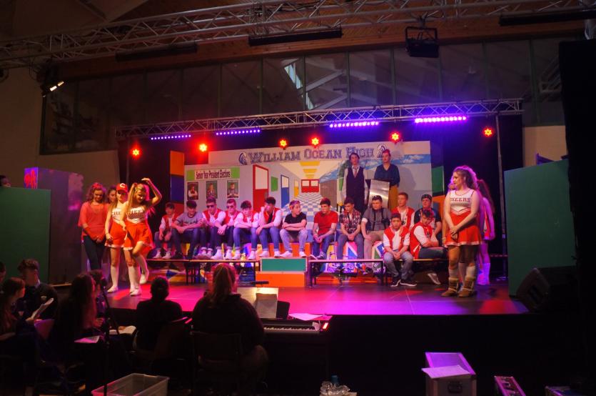 The Transition Year cast in action at the recent 'Back to the 80s' show