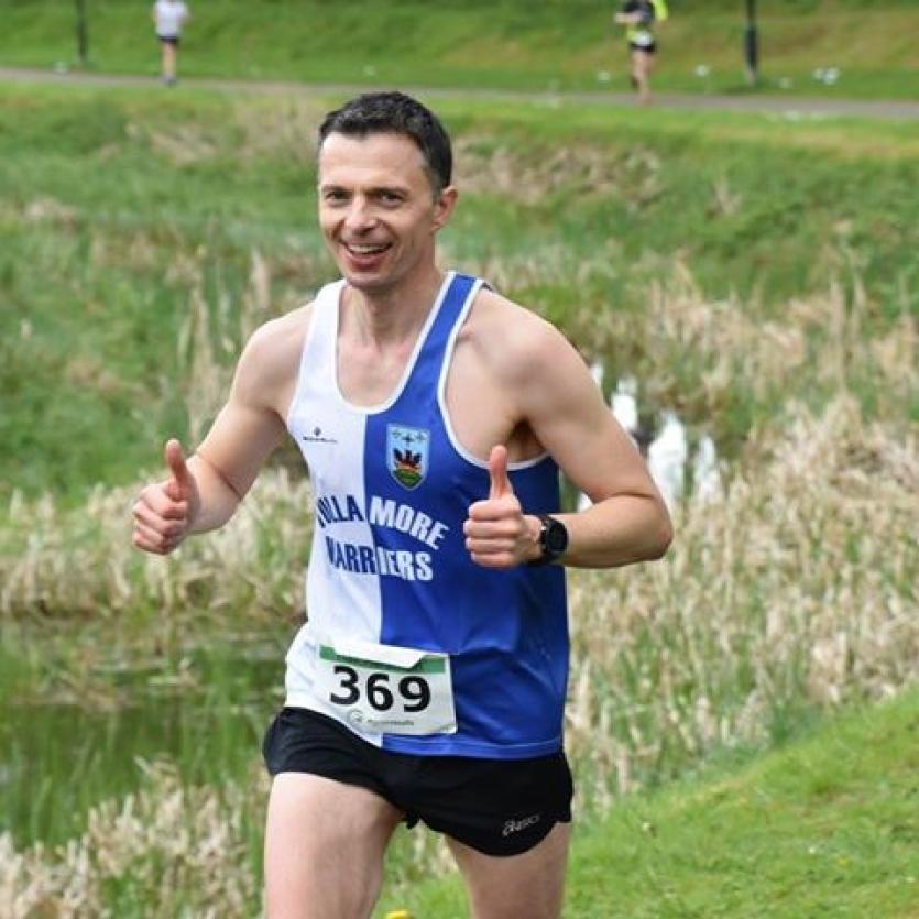 Gerry Dunican whp finished 2nd in the Portumna 10k 