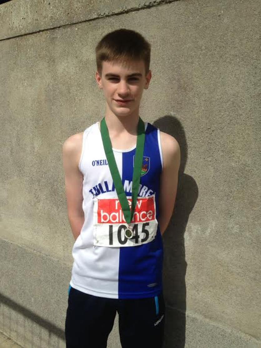 Evan Farrelly taking bronze medal in the 80 metres finals
