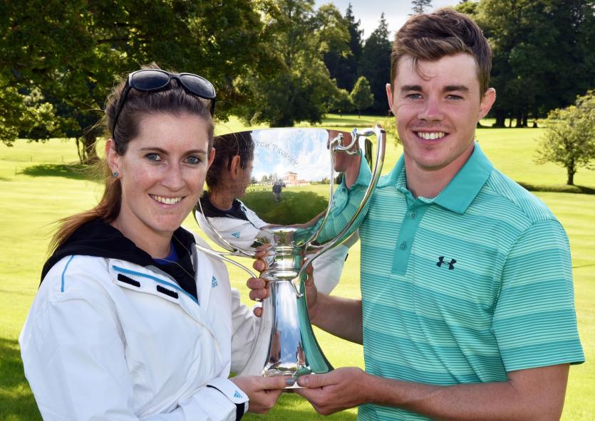Stuart Grehan celebrates his Mullingar Scratch win
