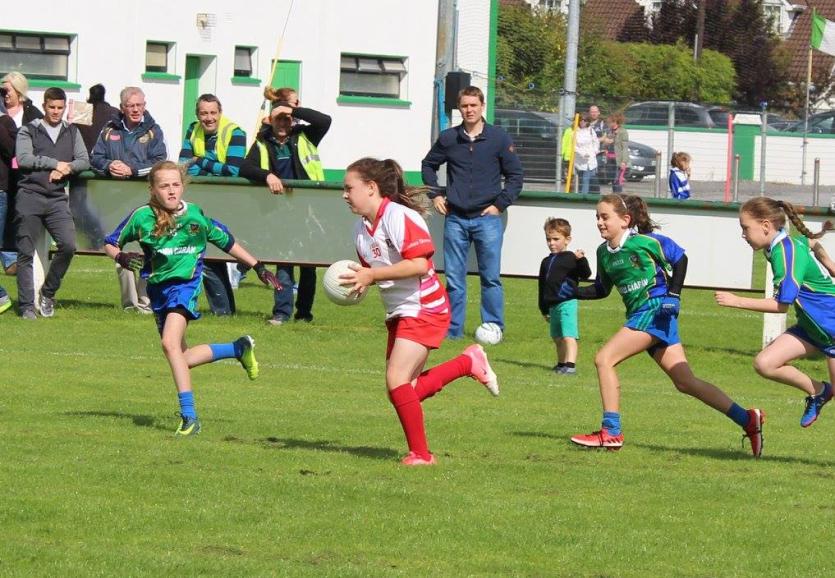 Action from the latest Blitz, held in August, hosted by Naomh Ciaran in Ferbane GAA Grounds