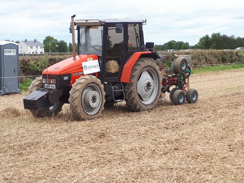 An Offaly tractor on site at Screggan for Ploughing 2017 - Photo: Justin Kelly