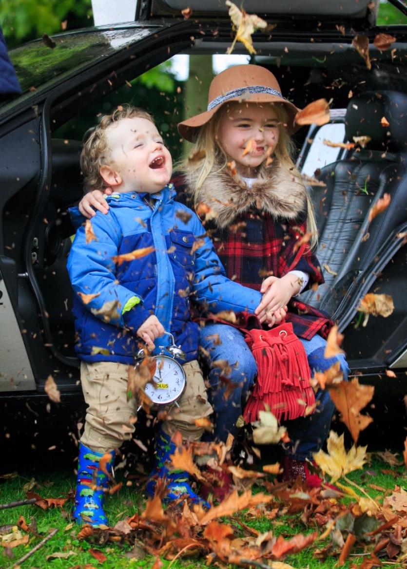 Christian Doyle (2) with Annabelle Smith (6) from Swords and the famous Delorean