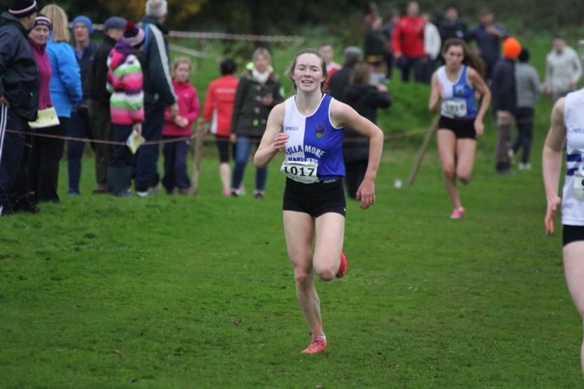 Claire Rafter in action at the Leinster U18 Cross Country Championships 