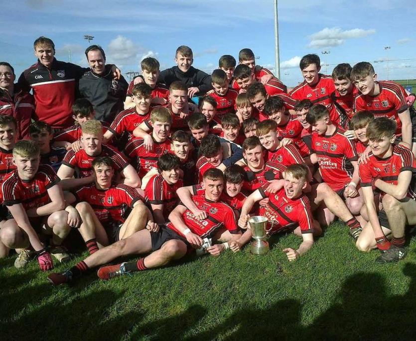 The Junior footballers from St. Mary's Secondary School, Edenderry prevailed in the final of the Top Oil Leinster PP Junior Football A Final in March 