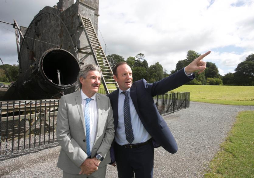 Minister John Halligan switches on i-LOFAR, one of the largest radio telescopes in the world in Birr, Co. Offaly in July 2017