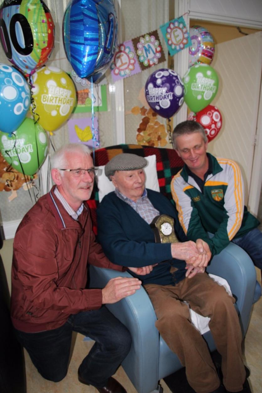 Tim Hanlon of Ballycowan, Offaly, celebrates his 100th birthday in October 2017