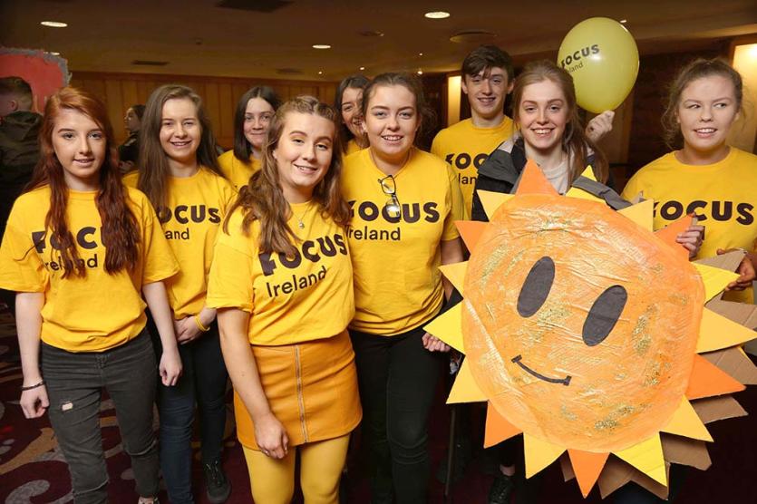 Students from St. Mary's Secondary School, Edenderry, Co. Offaly, arriving to Speak Out about homelessness