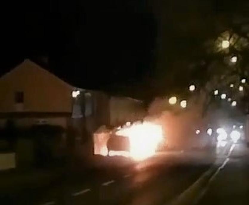 No injuries as Longford fire service tackle car blaze 