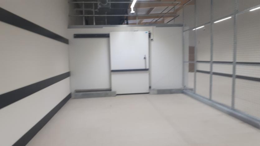 The giant freezer behind the scenes in Lidl