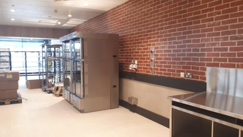 Behind the scenes in the bakery area