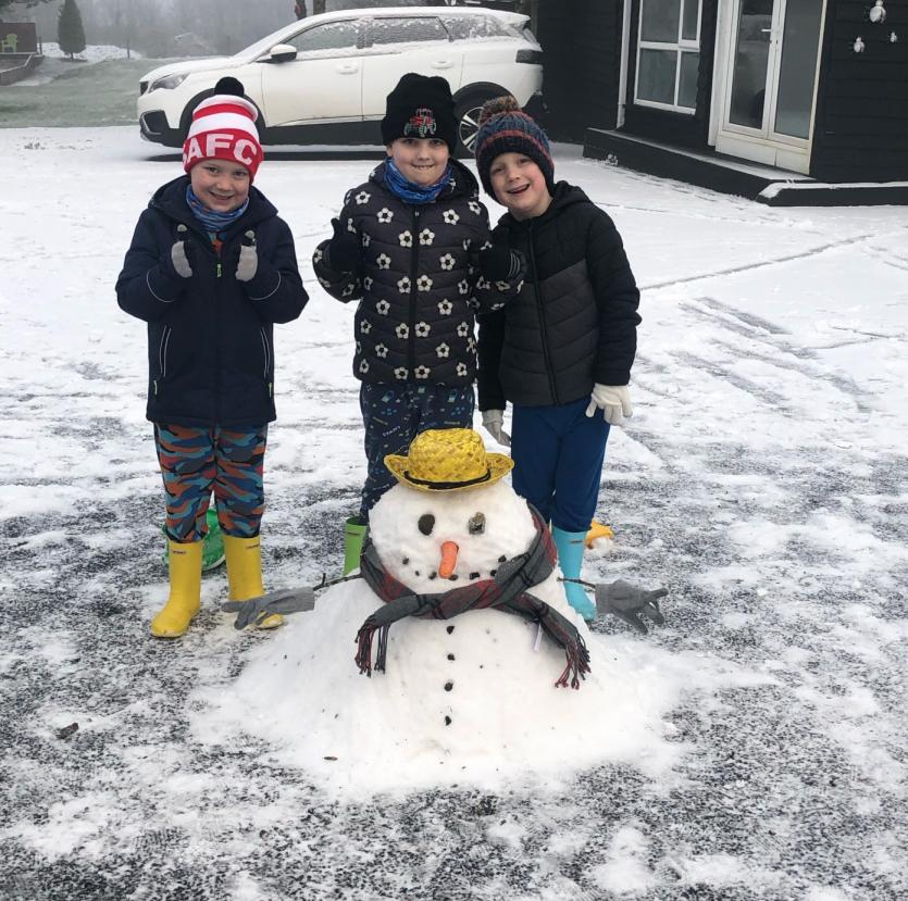 Jake, Ruben and Lewis Bracken in Raheen Clara