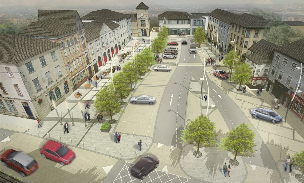 New look square in Tullamore taking shape as resurfacing begins