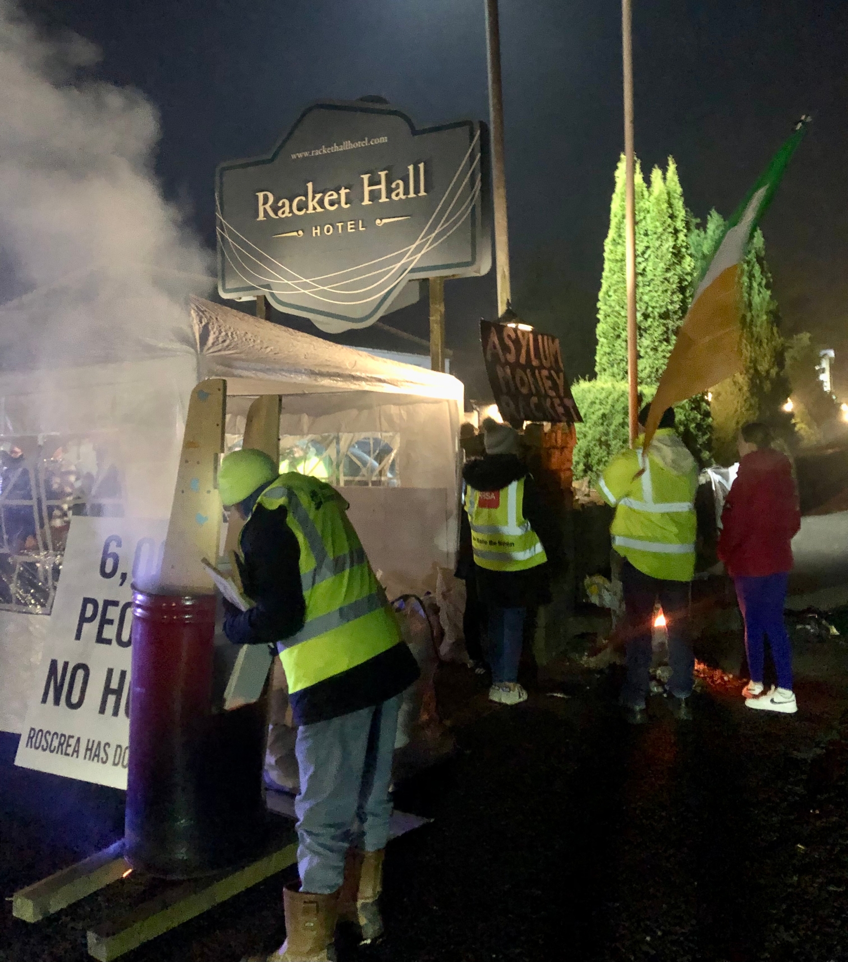 Roscrea Racket Hall protest